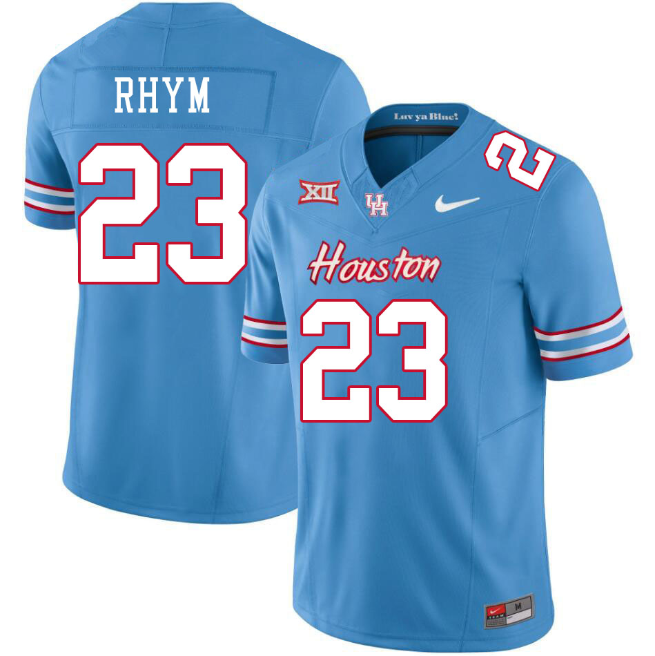 Men #23 JD Rhym Houston Cougars College Football Jerseys Stitched-Oilers